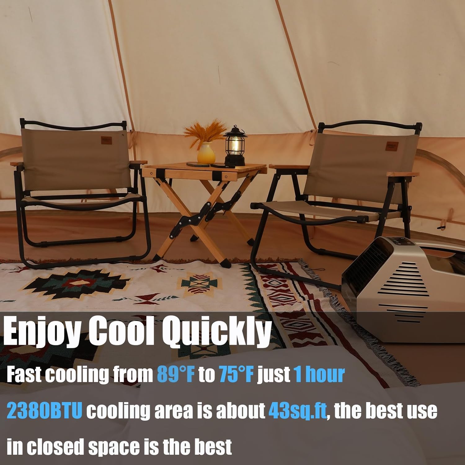 Portable Air Conditioner Camping Air Conditioner Tent Air Conditioner Portable Ac for Camping Fast Cooling Portable Air Conditioner Camping Portable Ac for Truck Outdoor/Rvs/Fishing Or Pet blue