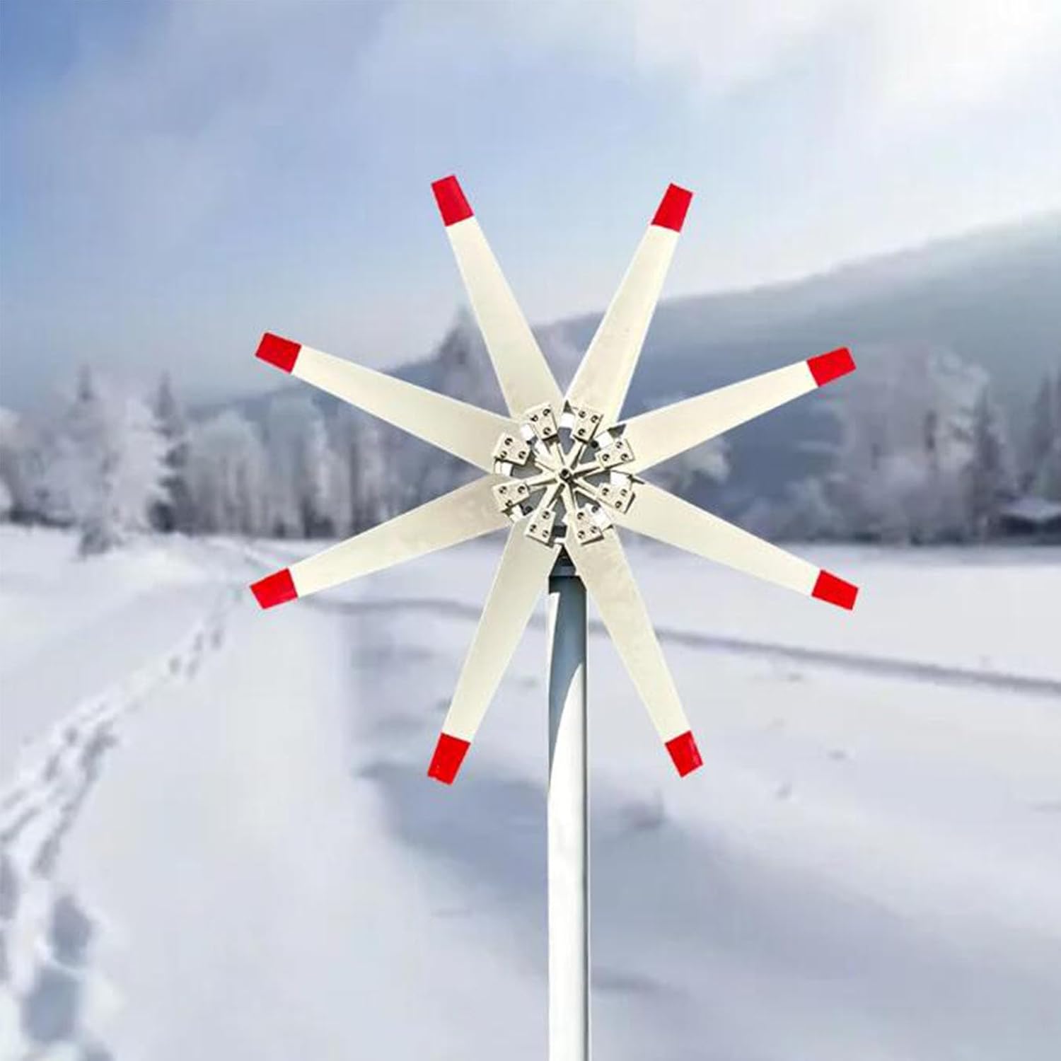 12000W Small Vertical Axis Wind Turbine Generator Kit,110V/220V Free Alternative Energy Windmill, with Controller Medium Windmill Household