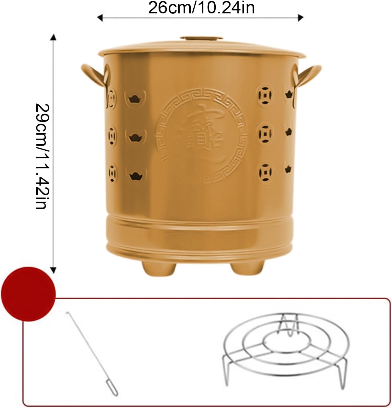 Burn Barrel, Stainless Steel Outdoor Fireplaces, Outdoor Fire Pits for Trash Paper Courtyard Yard Backyard Garden Patio Camping Fireplaces
