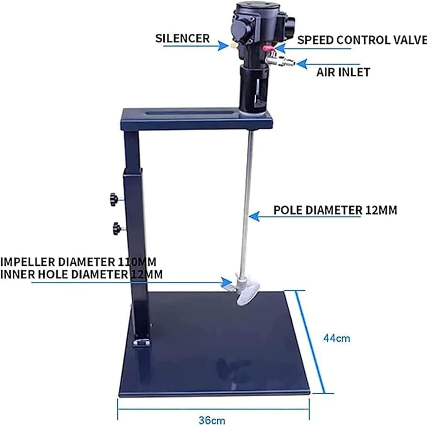 Pneumatic Mixer Stirrer, Bracket Mixer Automatic Lifting Mixer, Stainless Steel Table Vertical Air Mixer for Ink dye Mixing Machine