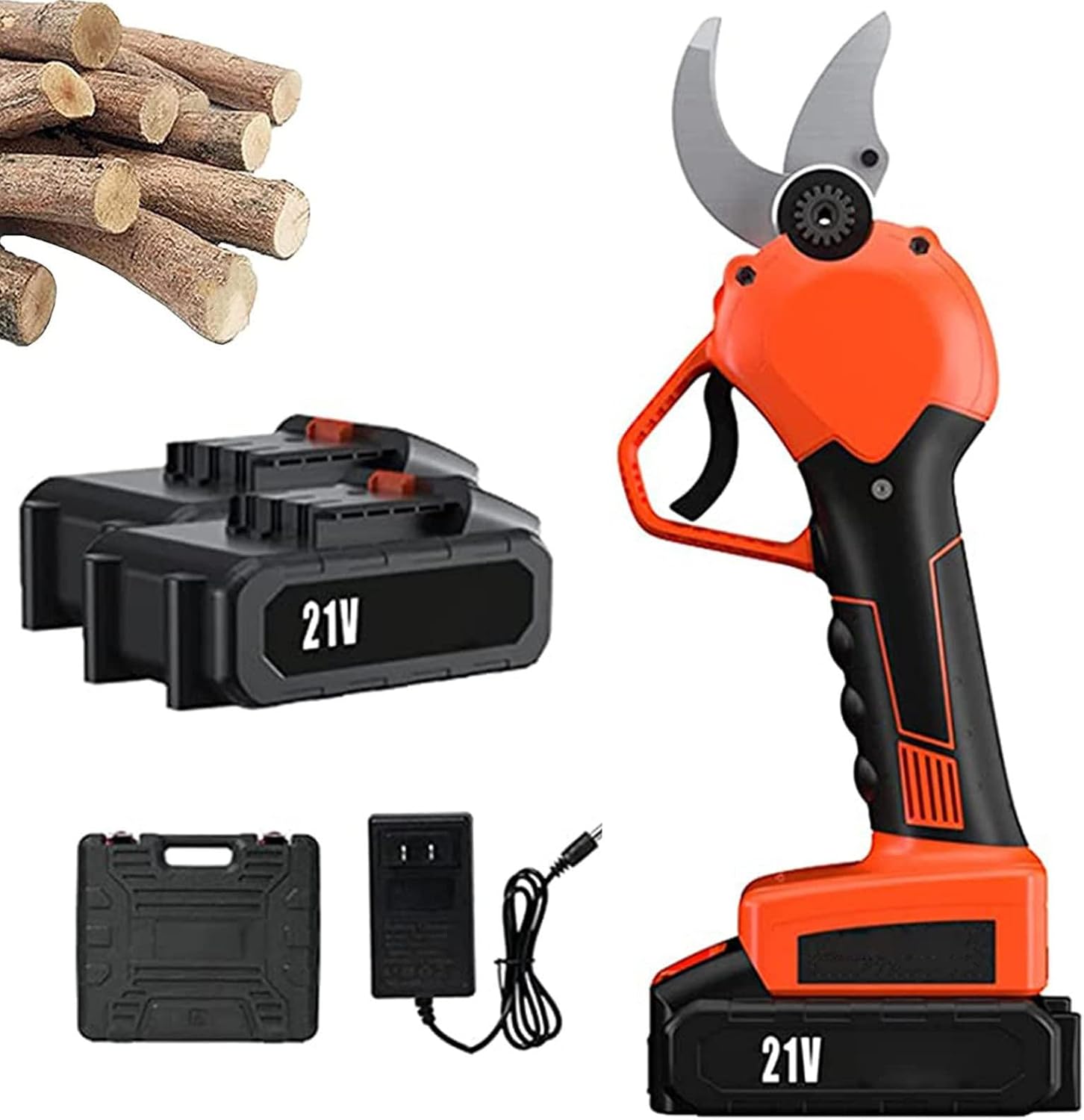 Cordless Electric Pruning Shears, 2 Rechargeable Battery Tree Pruner Fruit Tree Branches Cutter, Garden Fruit Tree Bushes Trimmer