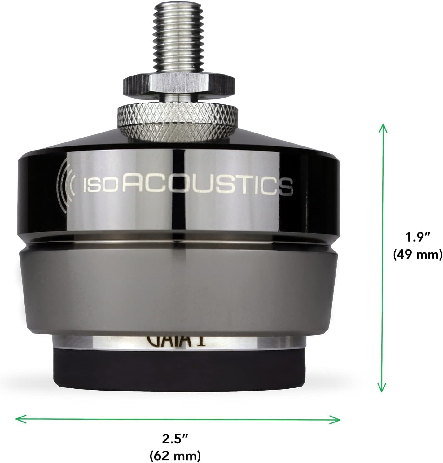 IsoAcoustics Gaia Series Isolation Feet for Speakers & Subwoofers (Gaia I, 55 lb Max/Unit) – Single Unit