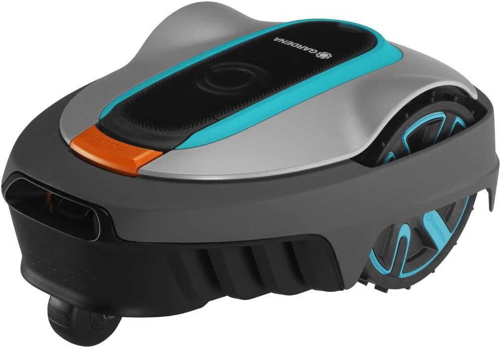 Gardena Sileno City 400 15004-32 Robotic Lawnmower, Black/Grey/Turquoise