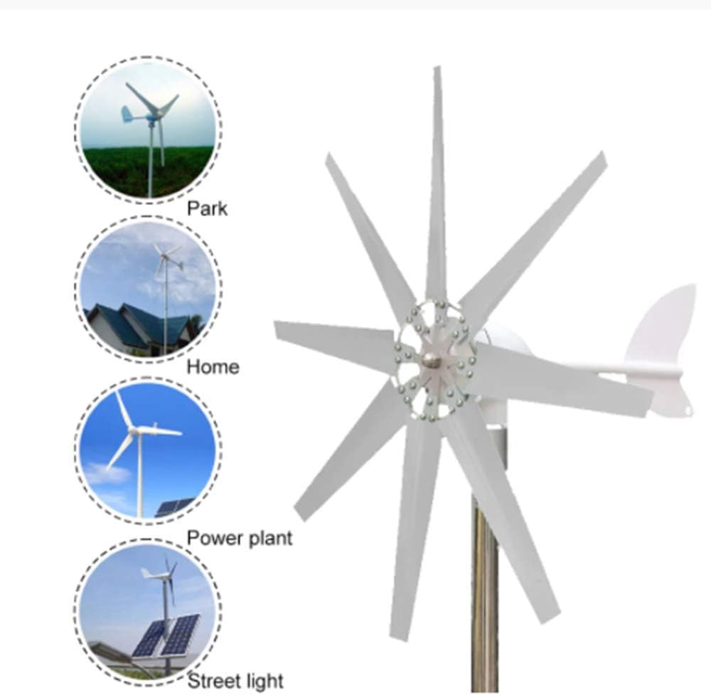 Wind Turbines Generator with Controller Windmill Energy Turbines Wind Turbine Energy Generators for Home Park Street Light,8 Blades,12v