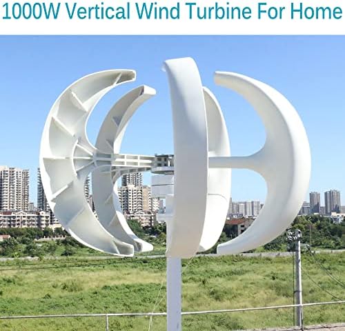 1000W Vertical Axis Wind Turbine Generator with MPPT Controller - 24V/48V Low Noise Windmill for Streetlights, Eco-Friendly Renewable Energy Solution, Ideal for Off-Grid Applications