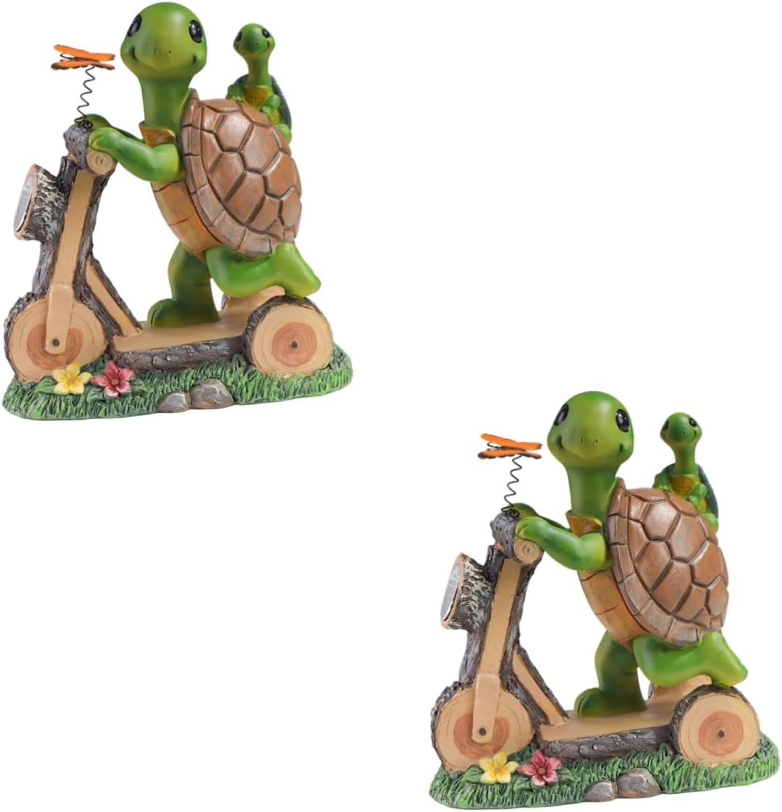 PAREKS 2pcs Turtle Solar Light Outdoor Statues Turtle Figurines Solar Garden Statue Turtle Patio Decor Solar Powered Lamp Solar Turtle Lights Cute Ornaments The Sign Street Light lighting/2083
