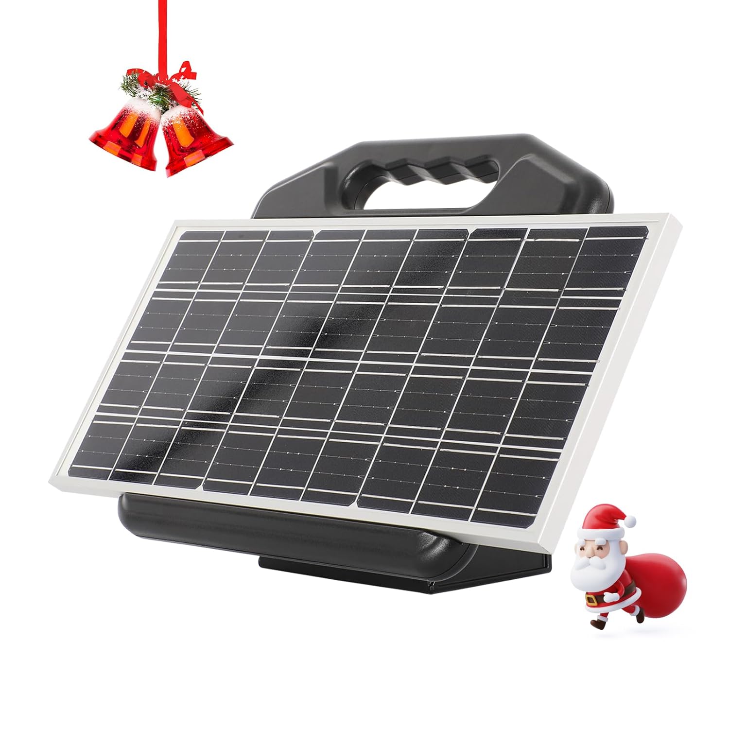 S2500 2.2 Joule Solar Fence Charger, 60 Miles Solar Electric Fence Charger for Livestock, Horses, Cattle Sheep, Portable and Super Tough