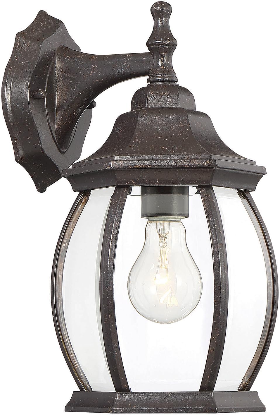 Savoy House M50053RB Meridian Traditional Clear Beveled Glass Outdoor Wall Lantern, 1-Light 60 Watt, 13