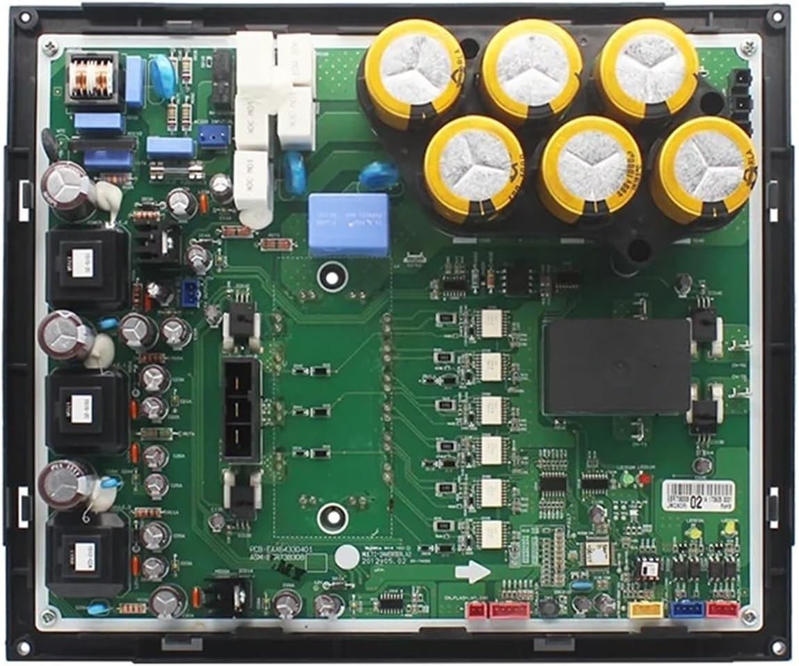 Air Conditioner Motherboard Inverter PCB Assembly EBR73830801 EBR73830802 EAX64330401,Compatible for LG, Air Conditioner Outdoor Inverter Printed Circuit Board.(Yellow)