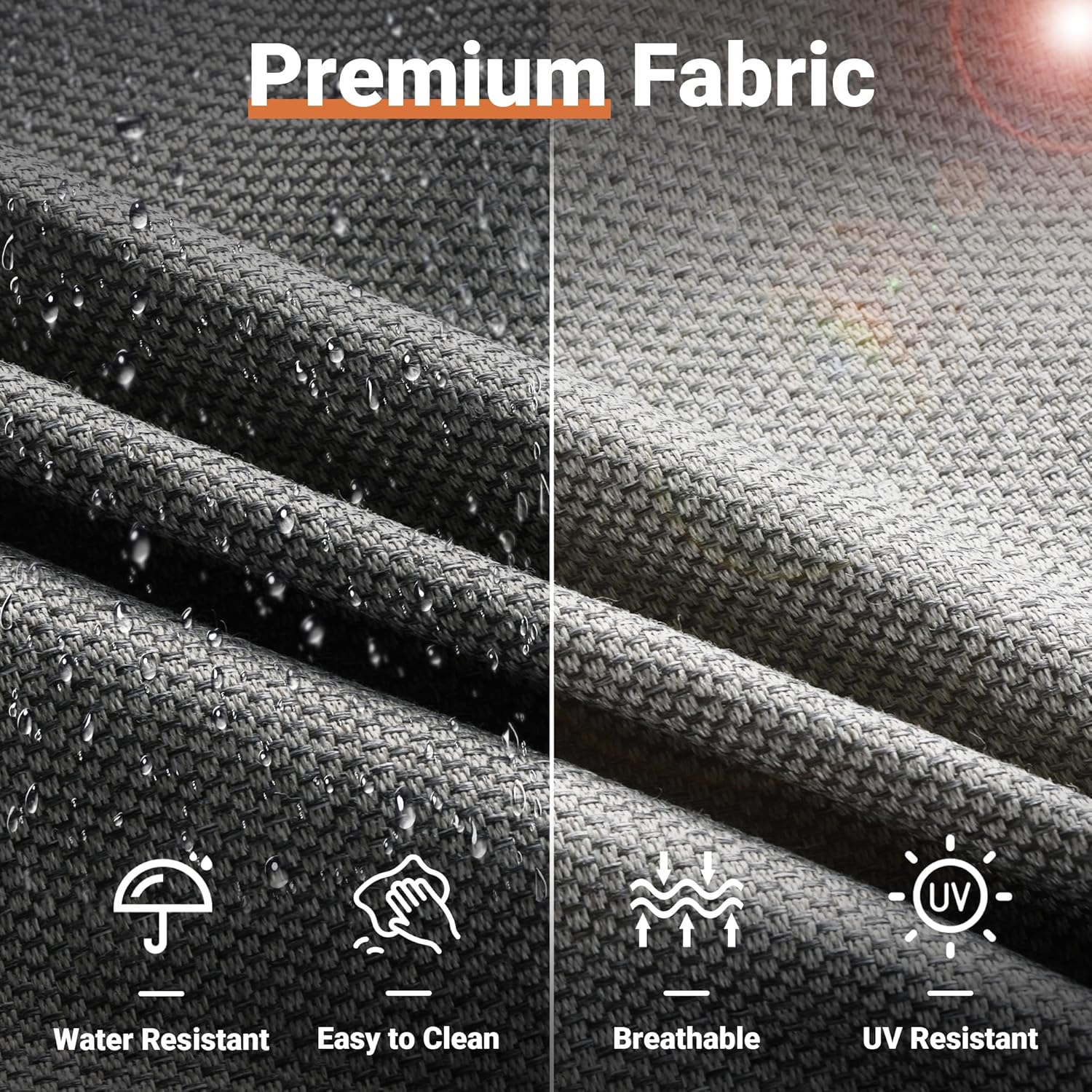 ovios 11 Piece Outdoor Patio Furniture Set with Fire Pit Table,Conversation Sectional Wicker Couch with Swivel Chairs,Modern Outside Sofa for Balcony Backyard, Dark Grey