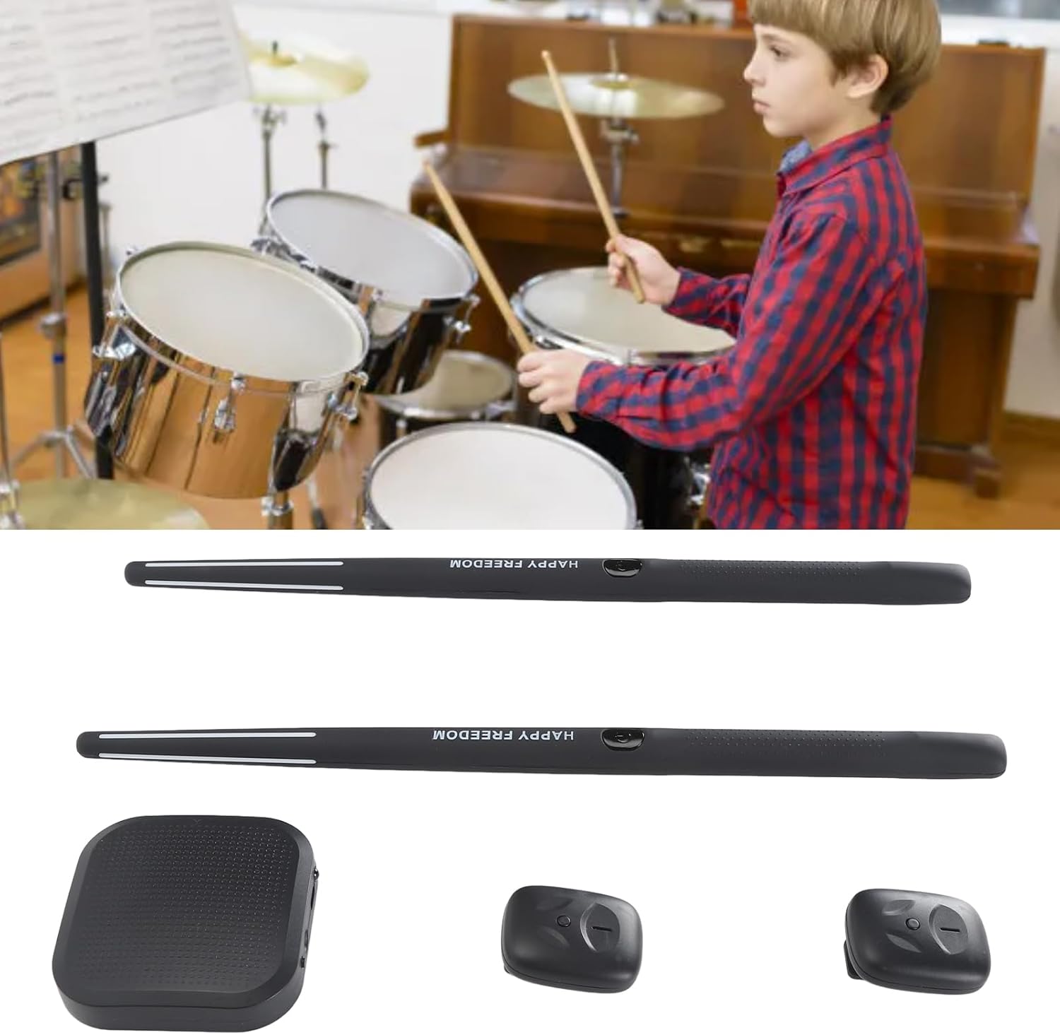 MAVIS LAVEN Vr Drums Portable, Advanced Technology, Immersive Virtual Drum Set, for Beginners and Drumming