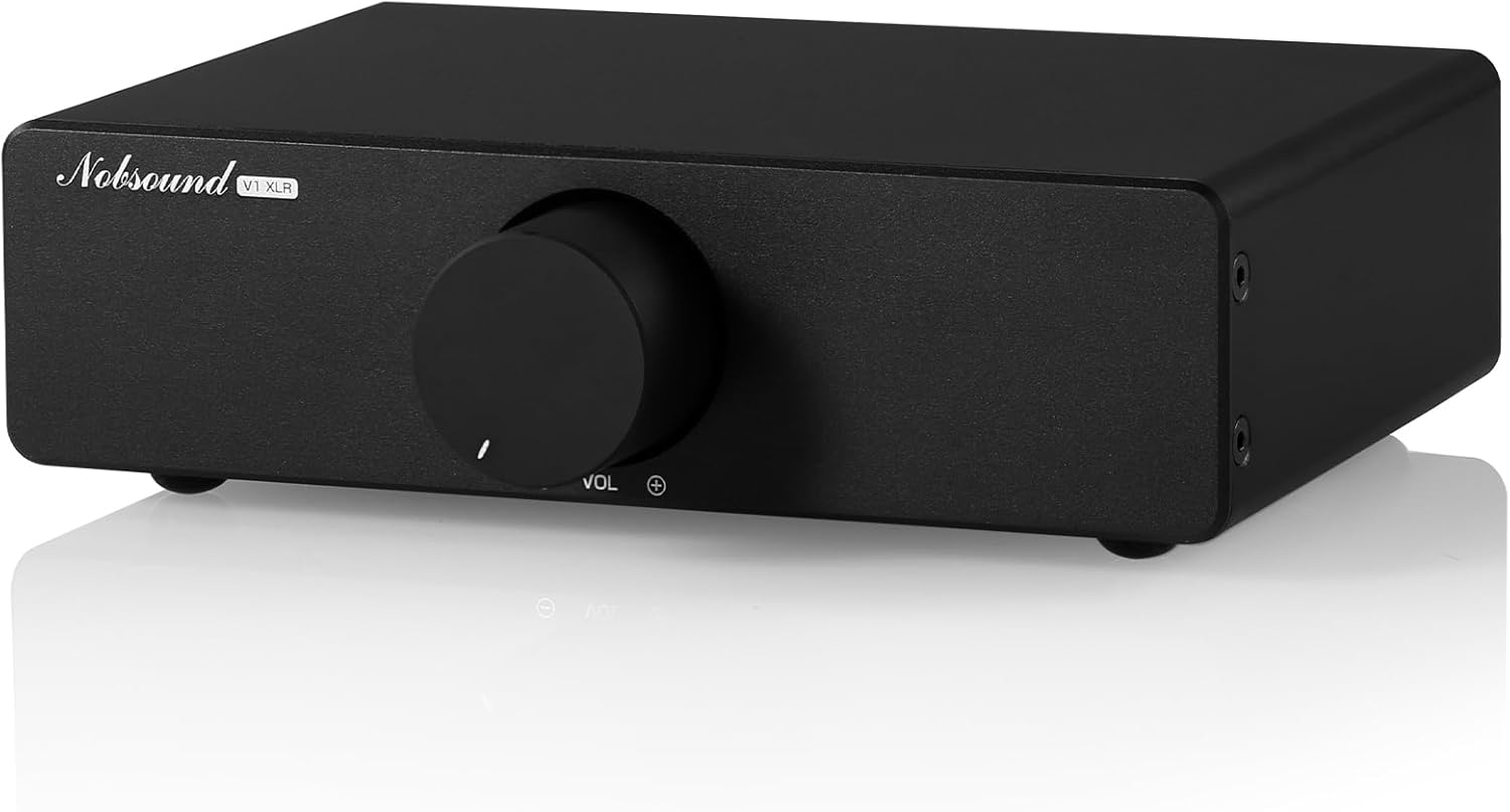 ​Nobsound XLR Passive Preamp Attenuator: Balanced Stereo Audio Volume Controller for Signal Optimization - Features ALPS RK27 Potentiometer & Gold Terminals - for Critical Listening Audiophiles​