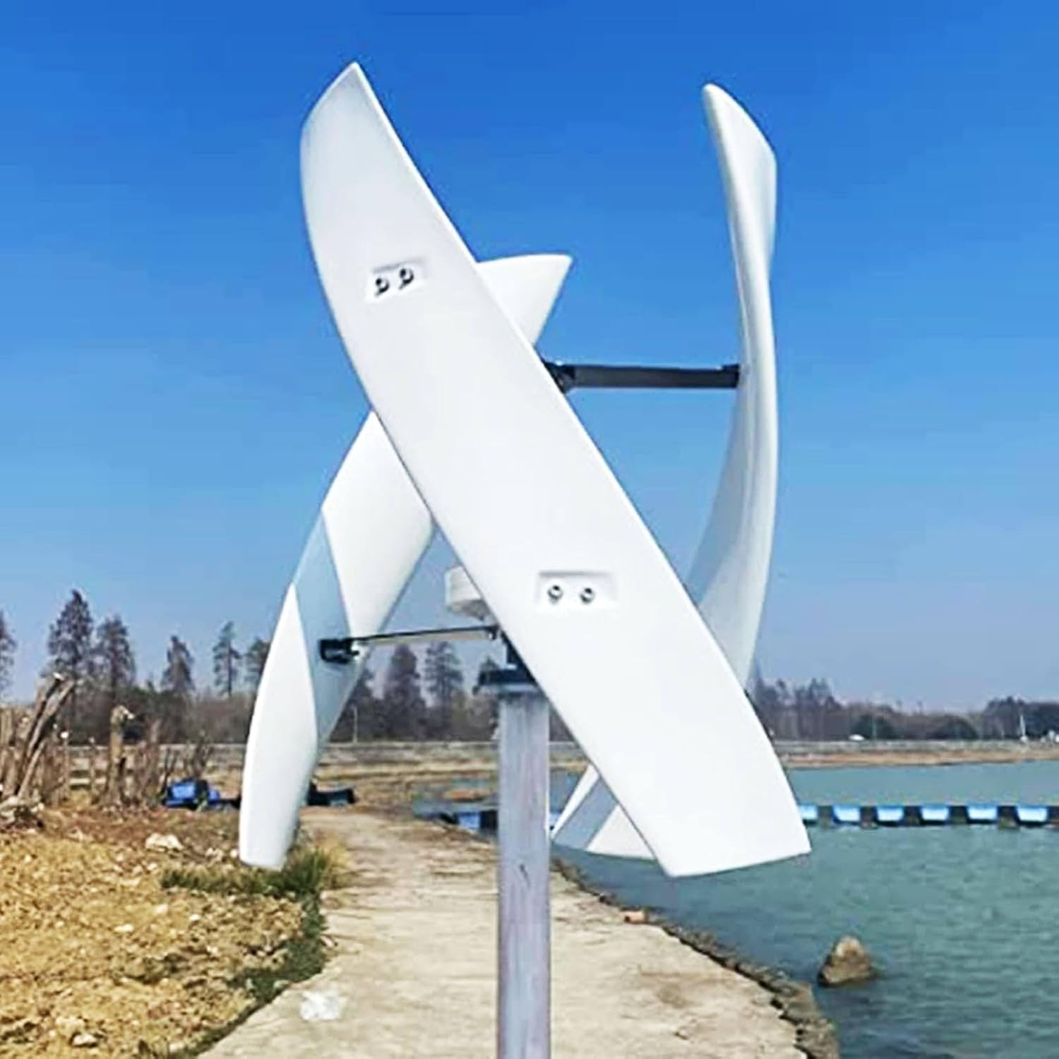 6000W Wind Turbine Generator,12V 24V 48V 220V Wind Turbine Kit,3-Blade Wind Power Generator with MPPT Controller,Suitable for Home,Farm,RVs,Boats 12V
