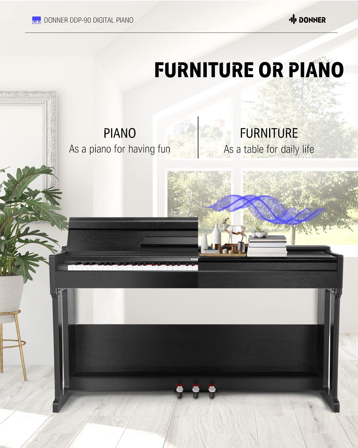 Donner DDP-90 Digital Piano + Piano Bench