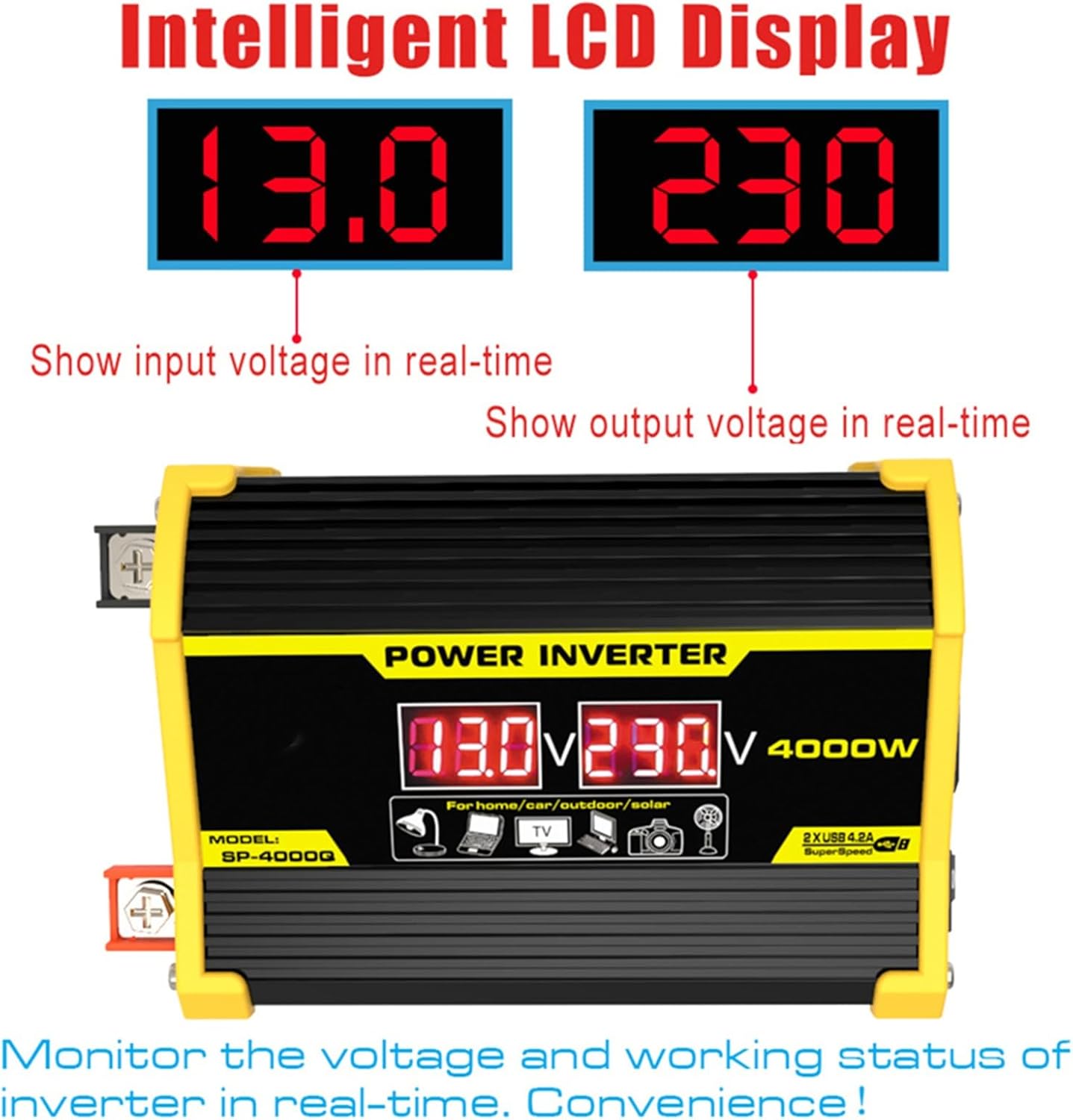 4000W 12V to 110V/220V Solar Inverter Kit with 30A Controller and 18W 12V Solar Panel, Home Grid Power System, Solar Generator Combination(Black,12V-110V)