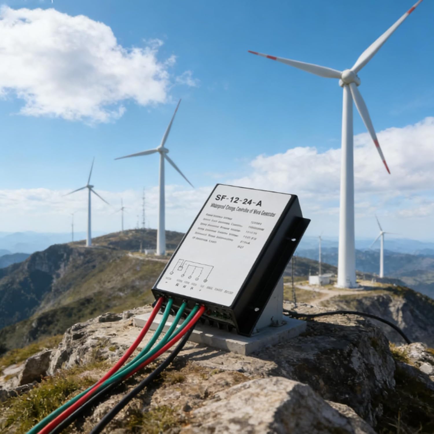 48v, 4500W Battery Charging Regulator DC12-48V Wind Turbine Generator Controller, IP67 Waterproof Automatic Controller,Suitable for Wind Turbines