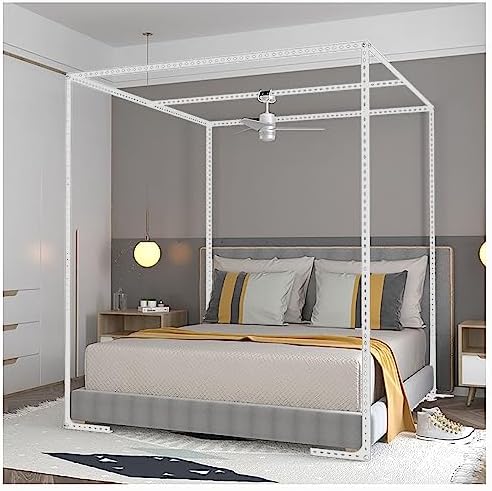 Stainless Steel Mosquito Net Canopy Brackets - Durable Post Poles for 4-Poster Beds, Ideal for Indoor & Outdoor Insect Protection, Easy Installation & Stylish Design
