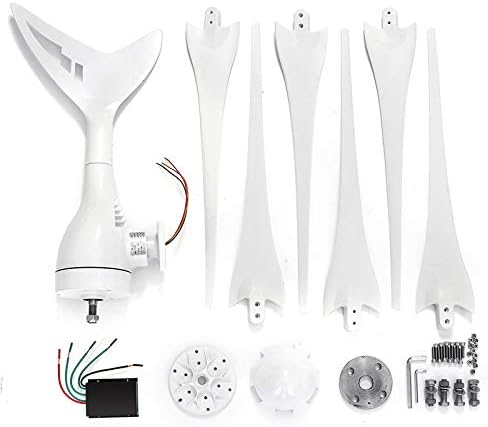 8000W 12/24 Volt Wind Turbines Horizontal Wind Generator 3/6 Blade Power Automatically Adjust Windward Direction Tail+Controller,6 Blades,12v