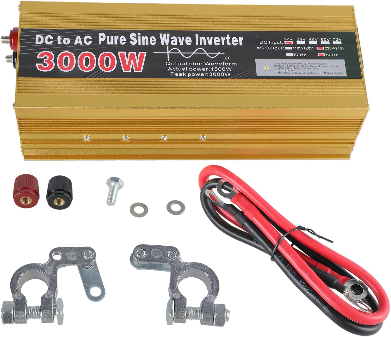 Multifunction 12V To 1600W ABS Sine Waving Inverters & Stationary Solar Power Inverters For Homes Office & Field Work