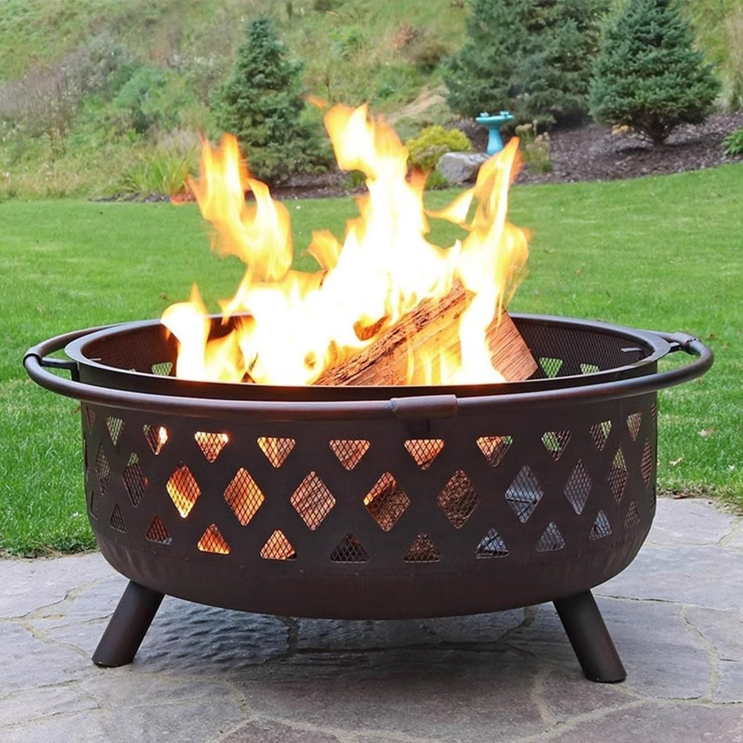 Around the fireplace to cook tea campfire stove, home firewood fire pit, winter heating outdoor charcoal fireplace, villa patio barbecue grill.(Fence)