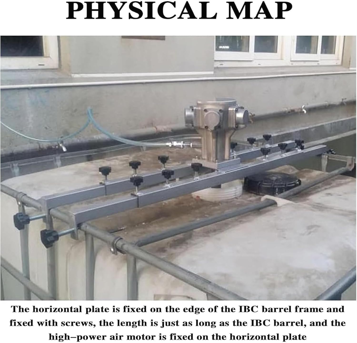 IBC Air Agitator,3/4HP Electric Tank Pneumatic Mixer Machine,Air Agitator Paint Mix Tool for Paint Coating Viscous Liquid Ink Dissolver