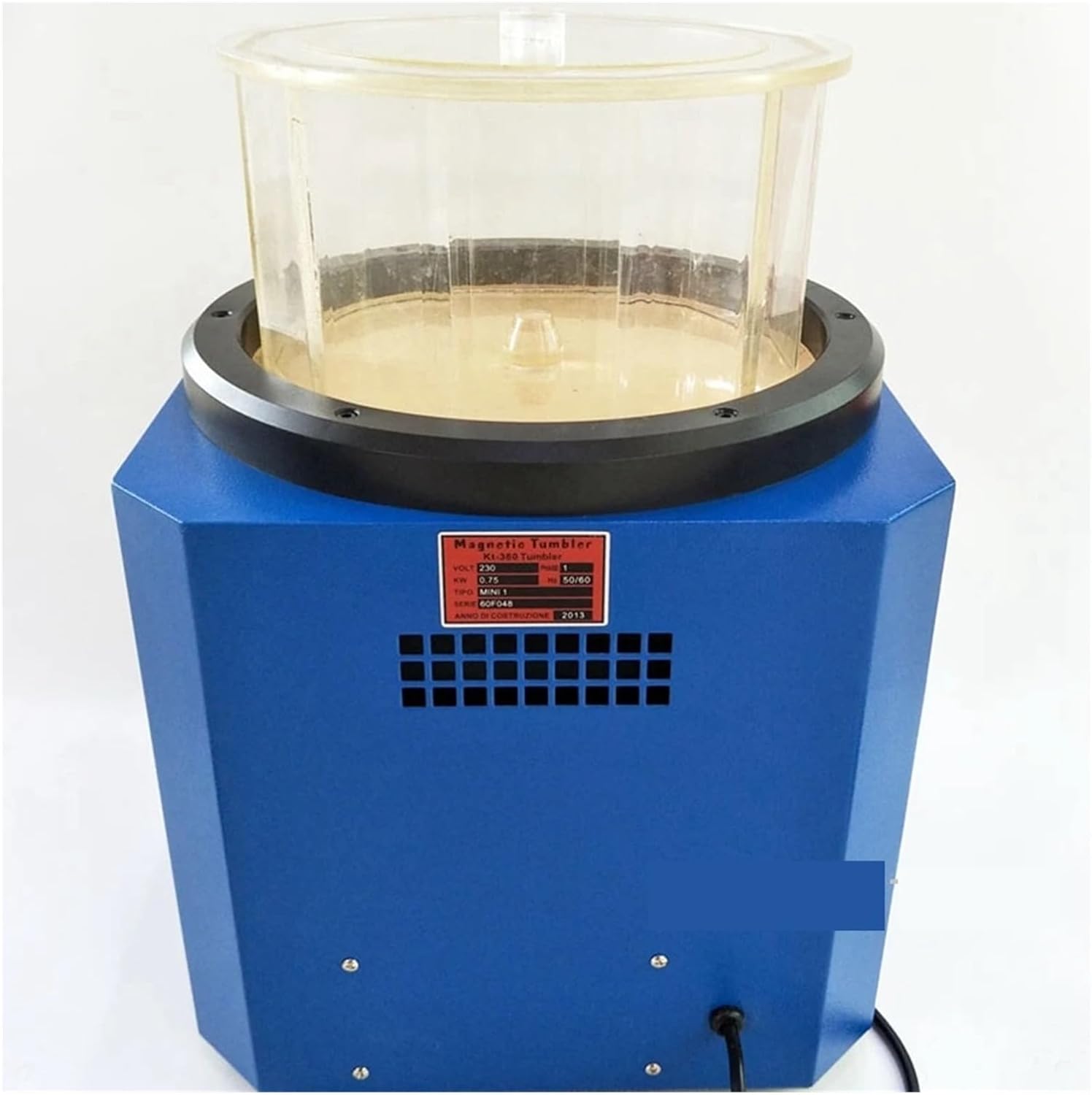 Bench Buffer Polisher, KT-360A Drum Polishing Machine, Jewelry Vibratory Tumbler Barrel Magnetic Tumbler Polisher, 1.3kgs Jewelry Surface Sanding Tools for Jewelry, Wood, Amber, Silver Polishing