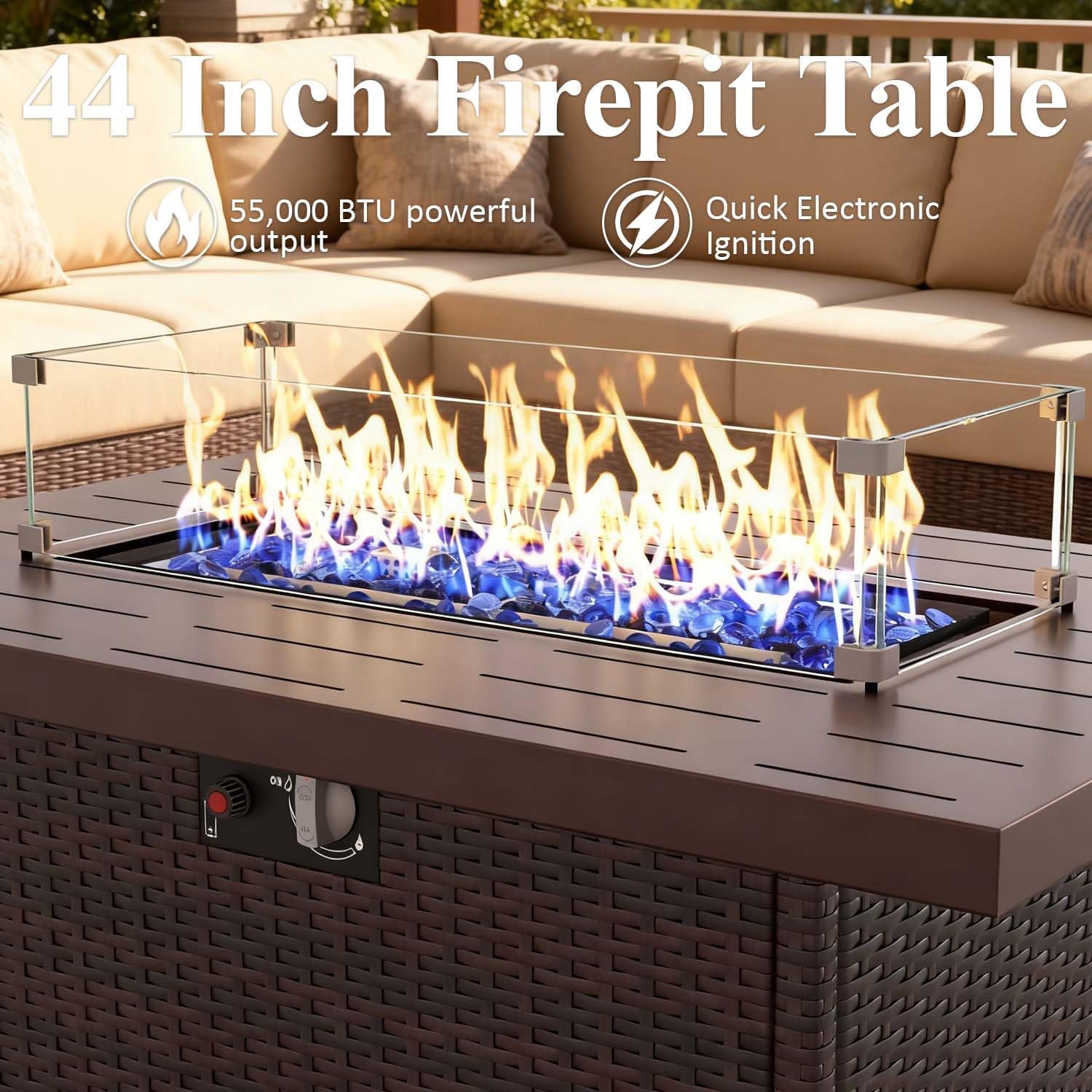 Propane Fire Pit Table, 44