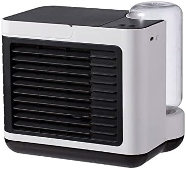 Portable Air Conditioner Fan, Desktop Cooling Fan, Personal Air Cooler Humidifier, Mini Air Conditioner for Bedroom Office Home Room (Color : White)