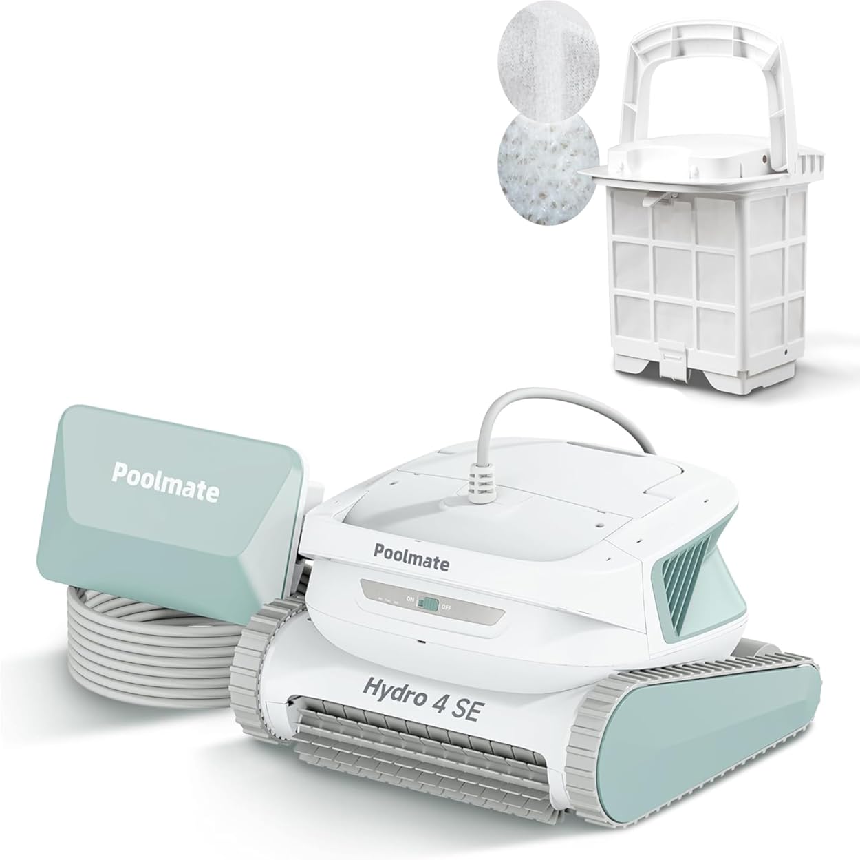 Chasing Hydro 4 SE Pool Robot + Hyper-Fine Filter Basket | Floor, Wall & Waterline Cleaning Set