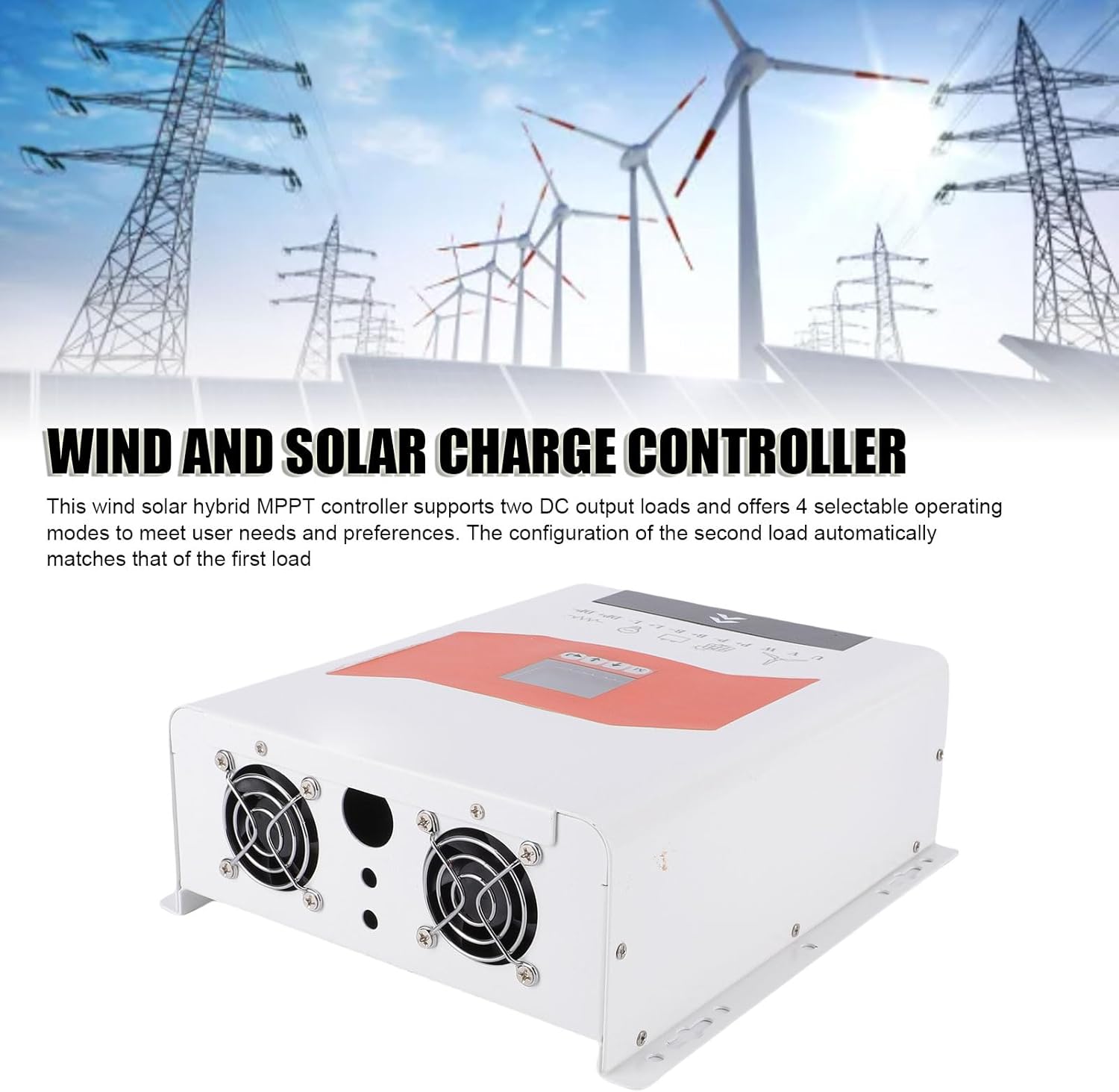 Eujgoov 1500W MPPT Wind Solar Hybrid Charge Controller Auto Off Grid Controller for 800W Wind with 700W Solar Panel