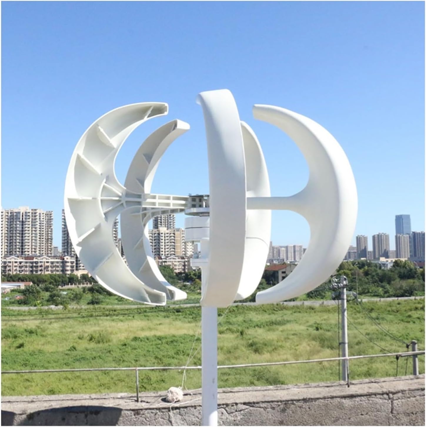 1000W 2000W 3000W Vertical Wind Turbine 12v 24V 48V Vertical Axis Wind Generator Small Windmill Industrial Energy(White,24V_1000W)