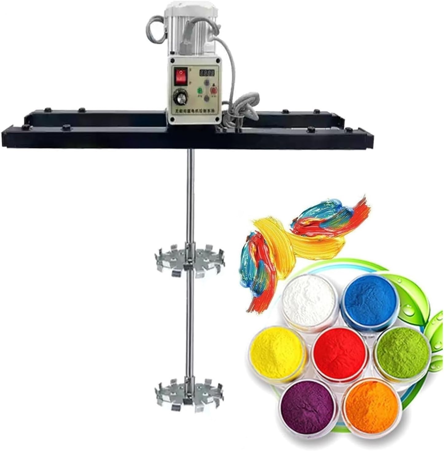 Agitator,2100w Electric Tank Mixer Machine,Commercial 1 Ton Paint Stirring Machine with Support Hanger,Speed Adjustment from 0~800 RPM