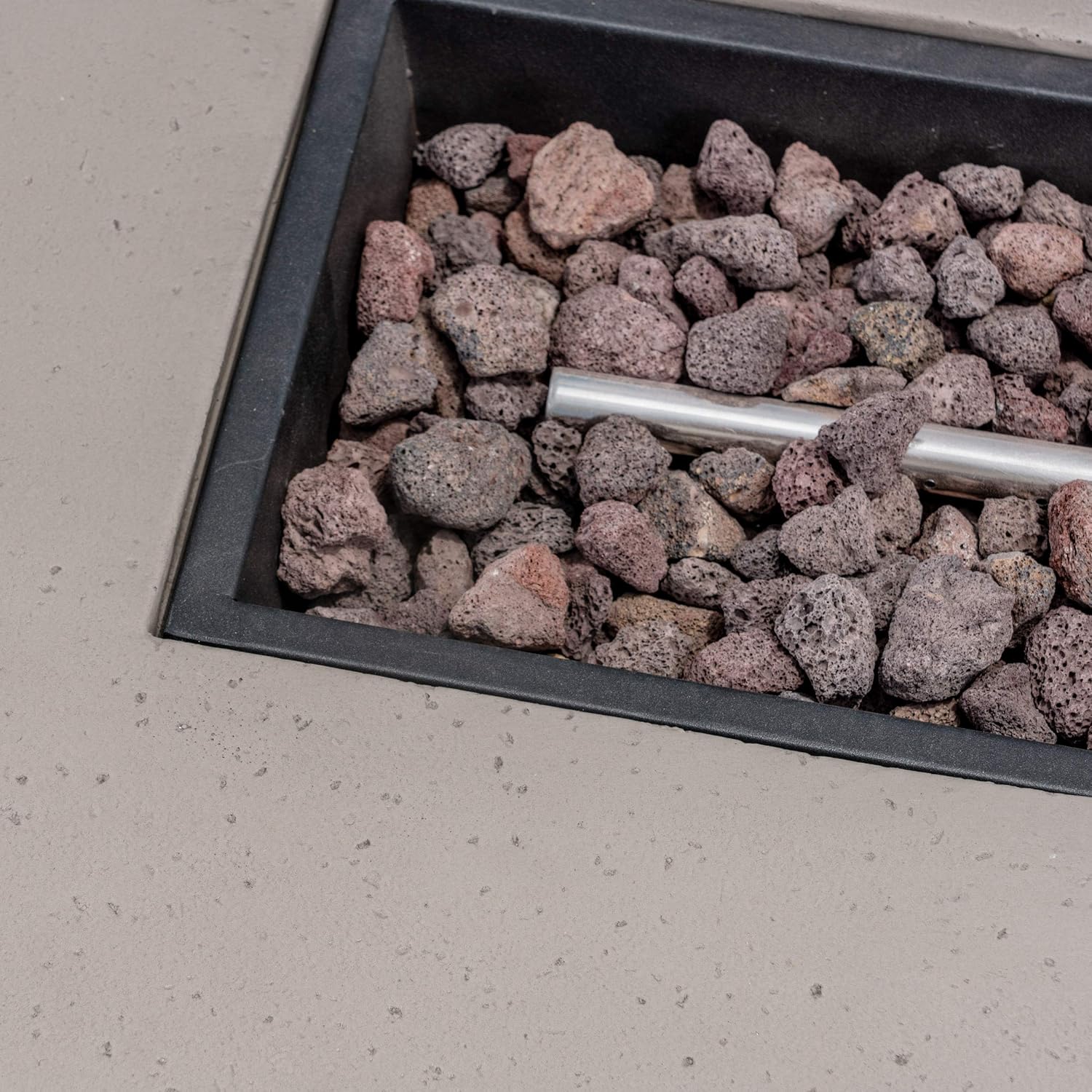 Great Deal Furniture GDFStudio Outdoor 4-Seater Aluminum Chat Set with Fire Pit and Tank Holder, Silver with Khaki and Light Gray