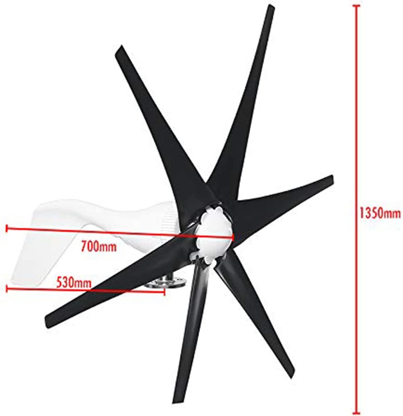 9000 W 12 V 24 V Wind Turbine with Nylon Fibre Wind Turbine Generator Home Powerful Windmill Energy Turbine