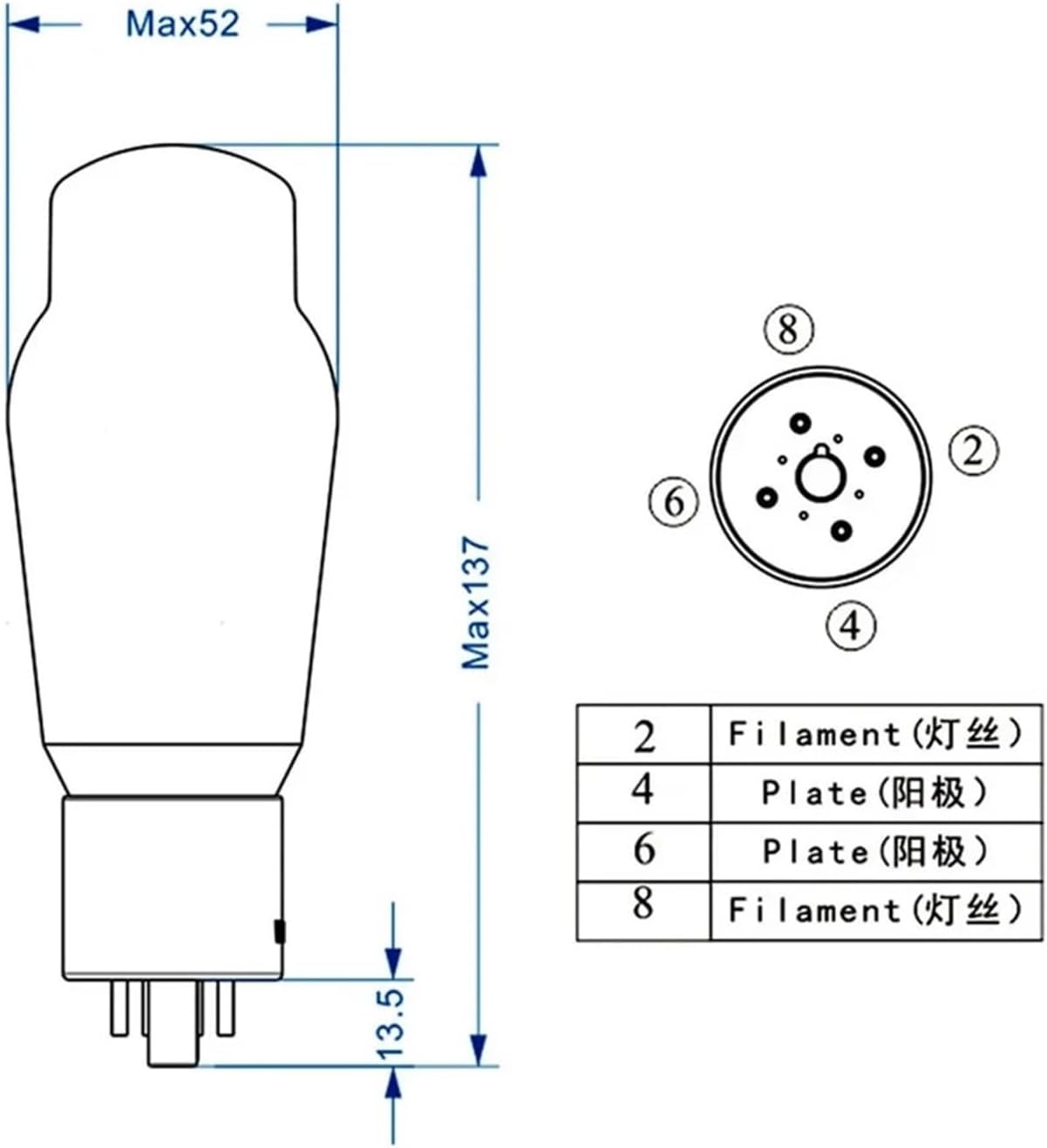5U4G Vacuum Tube Audio Valve Replaces 5Z3P GZ34 274B Tube Amplifier(4pcs Matched Pair)