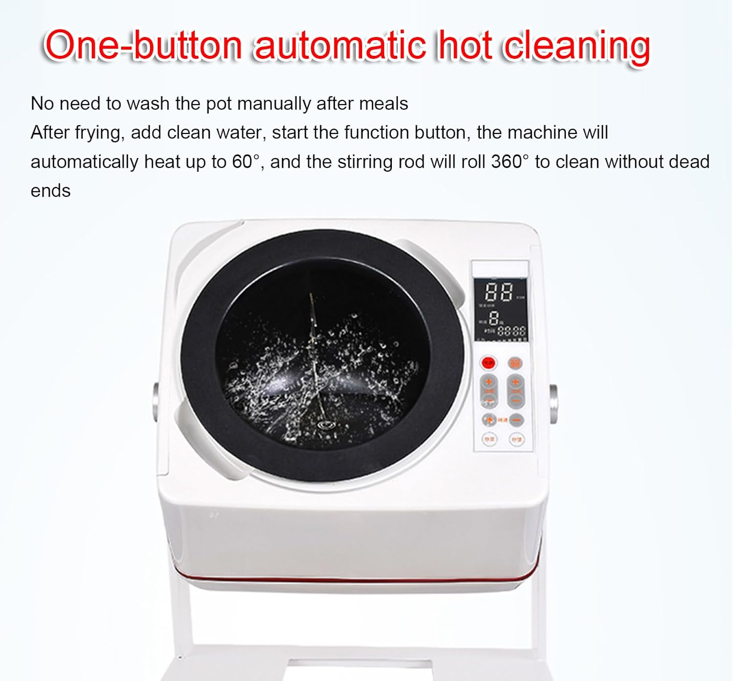 2500W Commercial Food Processor&Automatic Cooking Machine&6L Intelligent Automatic Cooking Machine,Drum Type Food Processor with Smart Touch Screen