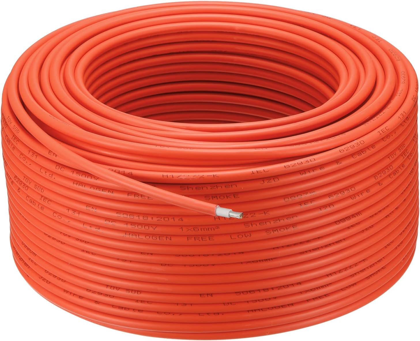 MECCANIXITY Solar Panel Wire 328ft 10AWG 6mm2 Solar Cable Extension Tinned Copper Wire Red for RV Boat Marine Solar Panel