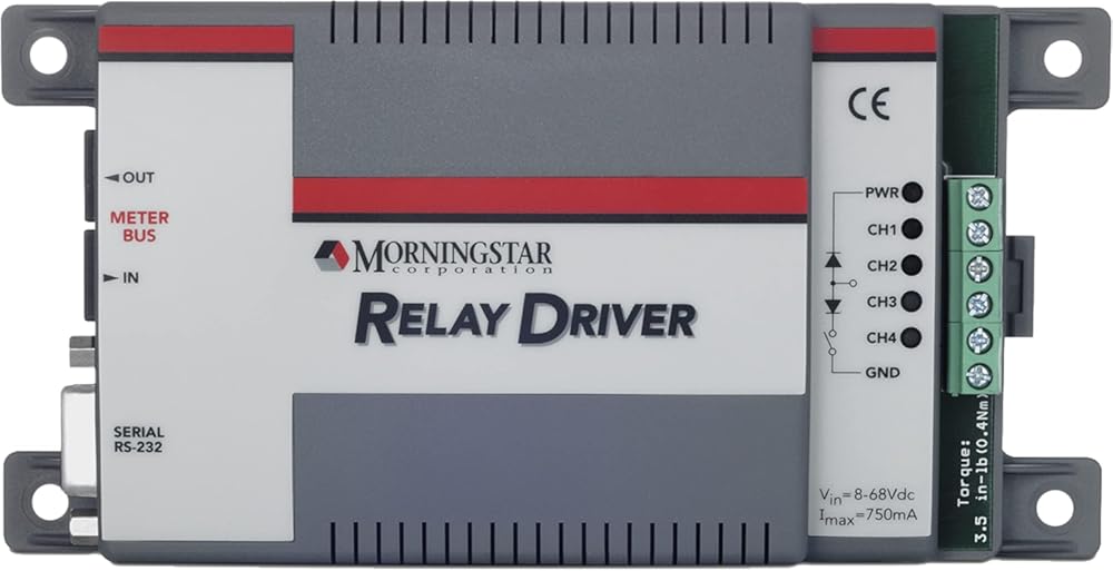 Morningstar Relay Driver (RD-1) - Programmable Logic Module - Provides High Level System Control Functions Including High/Low Voltage Alarms, Load Control & Generator Starts/Stops - Designed in USA