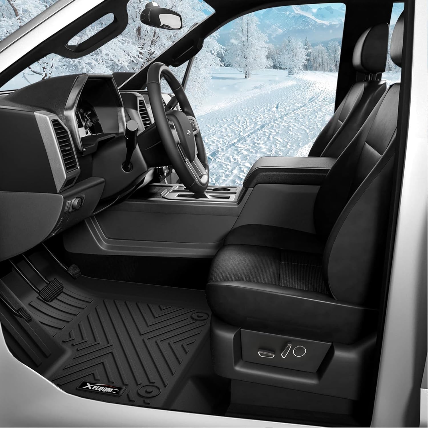 Floor Mats &Trunk Mat for 2024 2025 2026 Chevy/Chevrolet Traverse 7 Seats with 2nd & 3rd Row Backrest Mat All Weather TPE Rubber Cargo Liner Door Sill Guards for Chevy Traverse 2026 Accessories