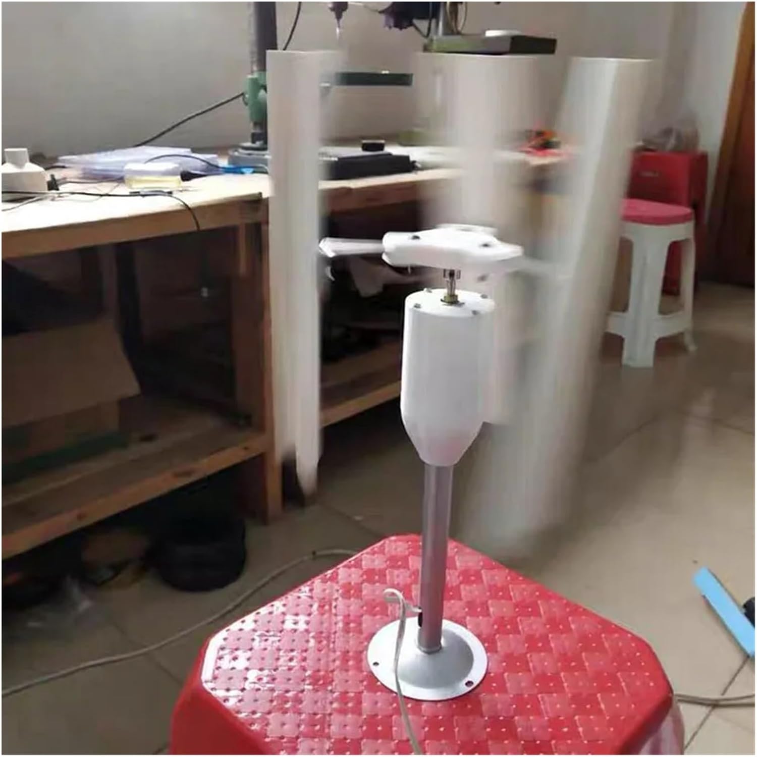 Wind Power DIY Kit Vertical Three-Blade Wind Generator Model Three-Phase Permanent Magnet Brushless Generator Low-Speed Windmill Portable Tools Learn About Renewable Energy & Power