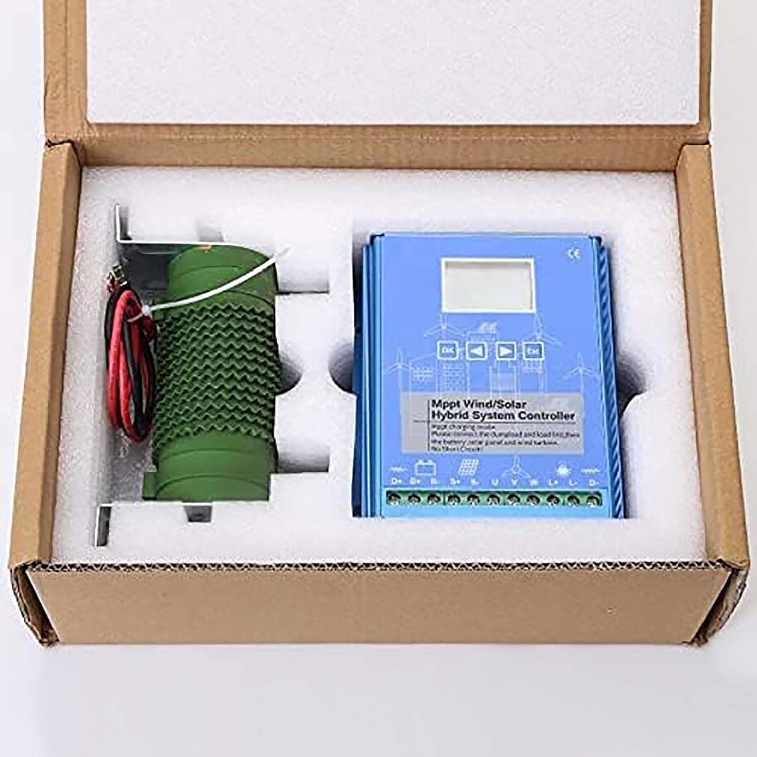 8000W MPPT Charge Boost Controller with LCD Display Energy Windmill with Vertical Axis, Wind Turbine Generator Hybrid Charge Controller