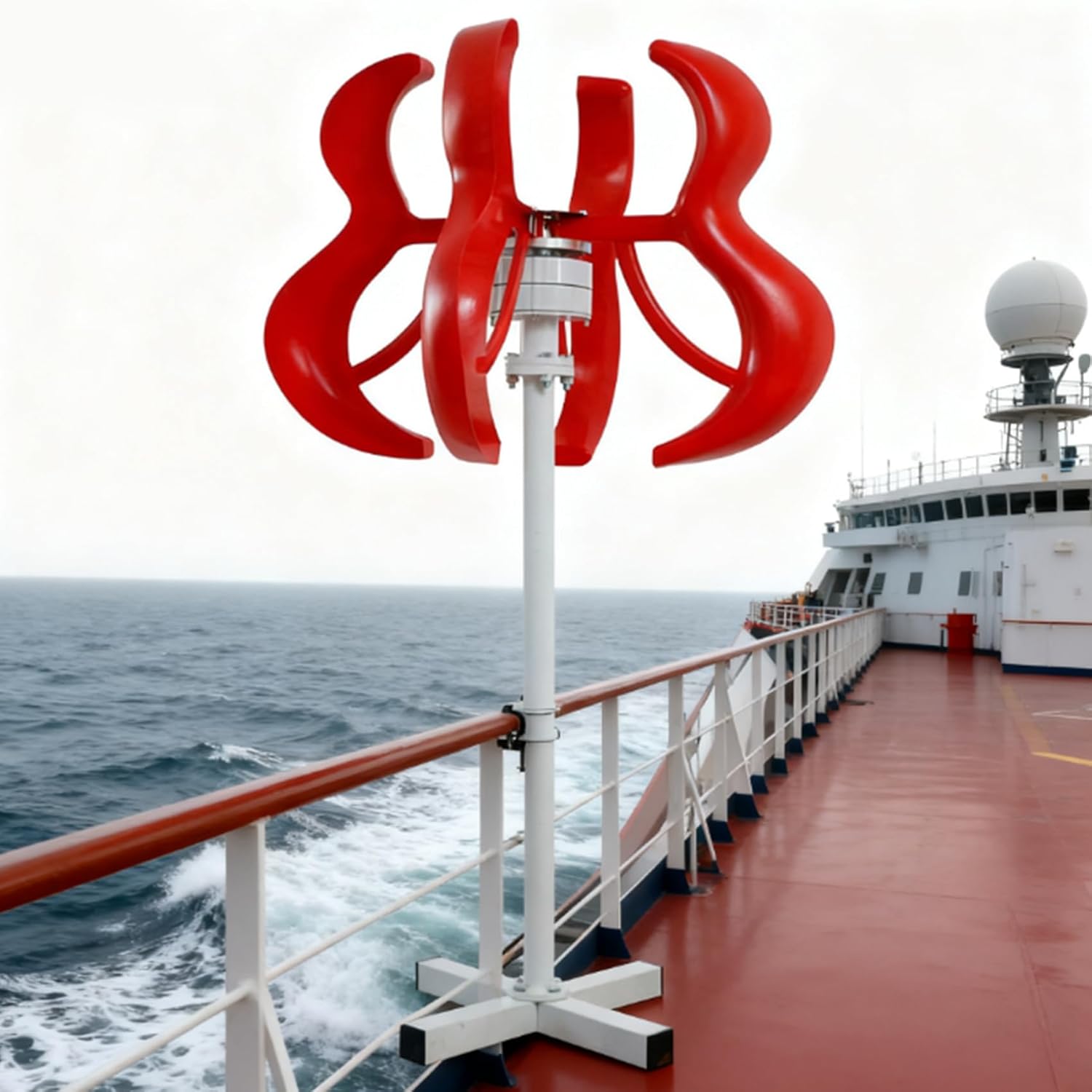 14000W Energy Generator Wind Power Kit, Free Energy Windmill 12V -220V 3 Phase Wind Power with Controller for Boat Outdoor,12V(Red)