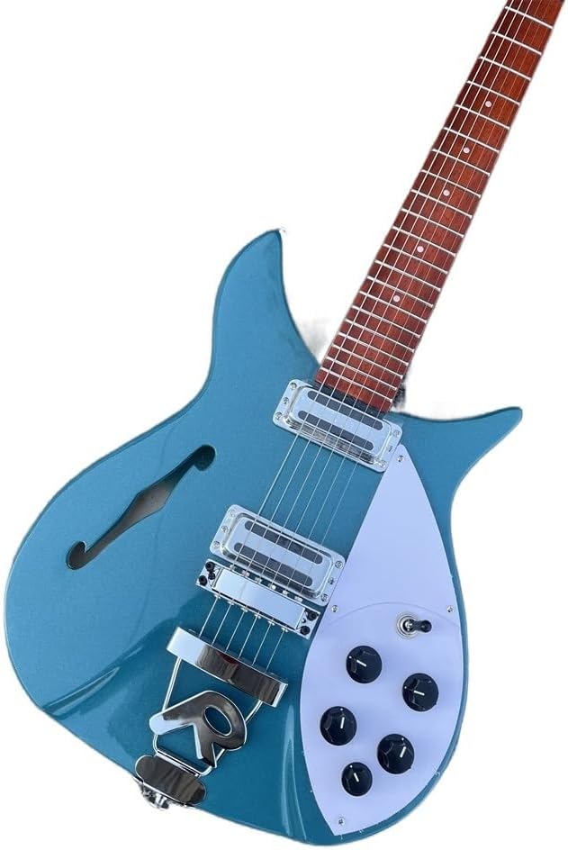F Hole 325 electric guitar 6-string electric guitar, Blue paint 527-string pitch, R bridge