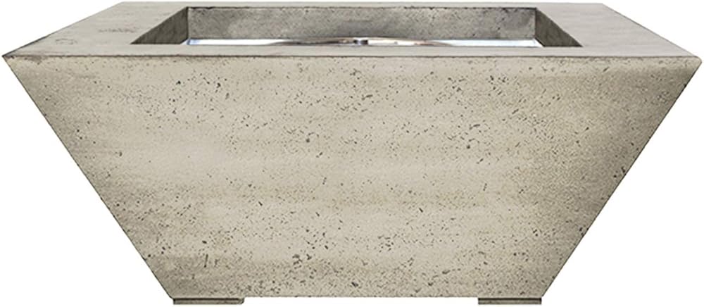 Prism Hardscapes Lombard Concrete Gas Fire Pit (PH-416-3LP), Propane, Natural, 40x40-Inch