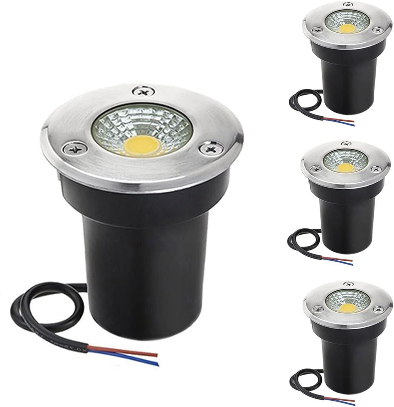 Underground Light LED - 3W LED Beam Spotlight, Landscape Lights, Mini Floor lamp IP67 Waterproof Outdoor Ground Lights for Terrace, Garden, Passage Decoration(RGB,12V)