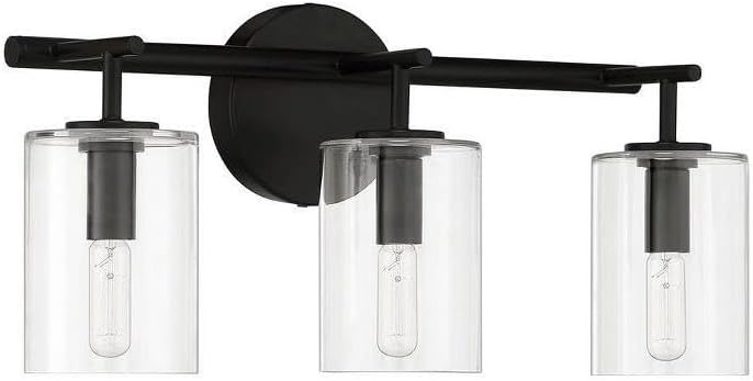 Craftmade 55603-FB Hailie Outdoor Wall Sconce, 3-Light 180 Total Watts, Flat Black