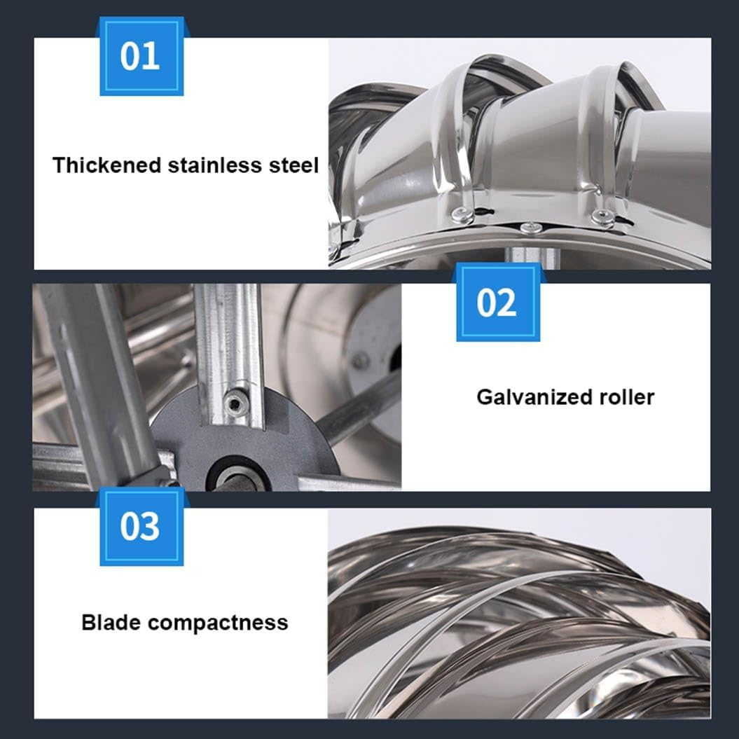 Rotating Wind Turbines Roof nts, Stainless Steel 304 Roof ntilator, 4 Inch 8 Inch 10 Inch 12 Inch Air nt Outlet, Chimney Cowl Attic Air nt Outlet ntilating Fan
