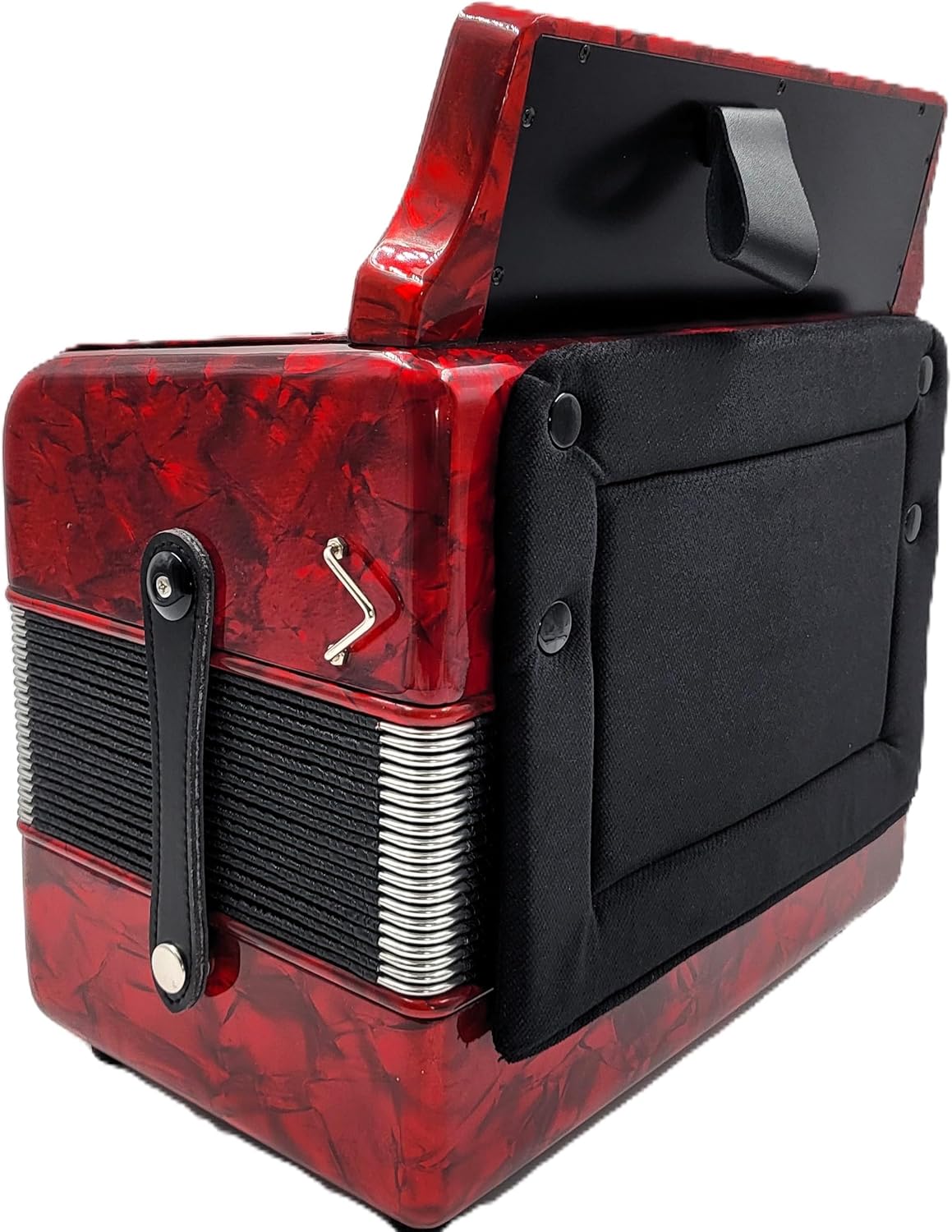 DIATONIC BUTTON ACORDEON RED GCF SOL 31/12 ACCORDION w CASE + STRAPs