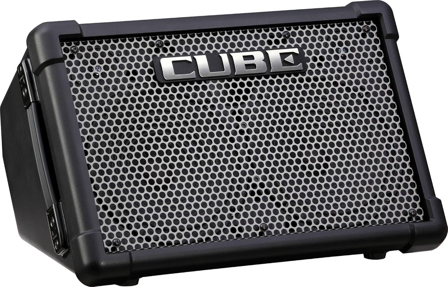 Roland Cube Street EX 4-Channel 50-Watt Battery-Powered Amplifier Bundle with Microphone, Instrument Cable, Batteries, and Austin Bazaar Polishing Cloth