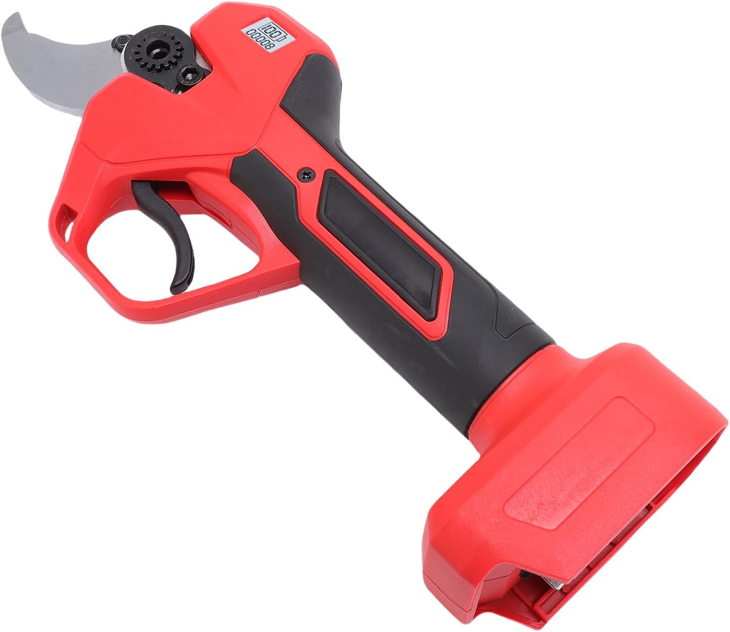 Jiawu Electric Pruning Shears, Professional Cordless Pruner with Safety Lock and LCD Display, 2 Tons Cutting Force SK5 Blades for Gardening Tree Branch Shrub